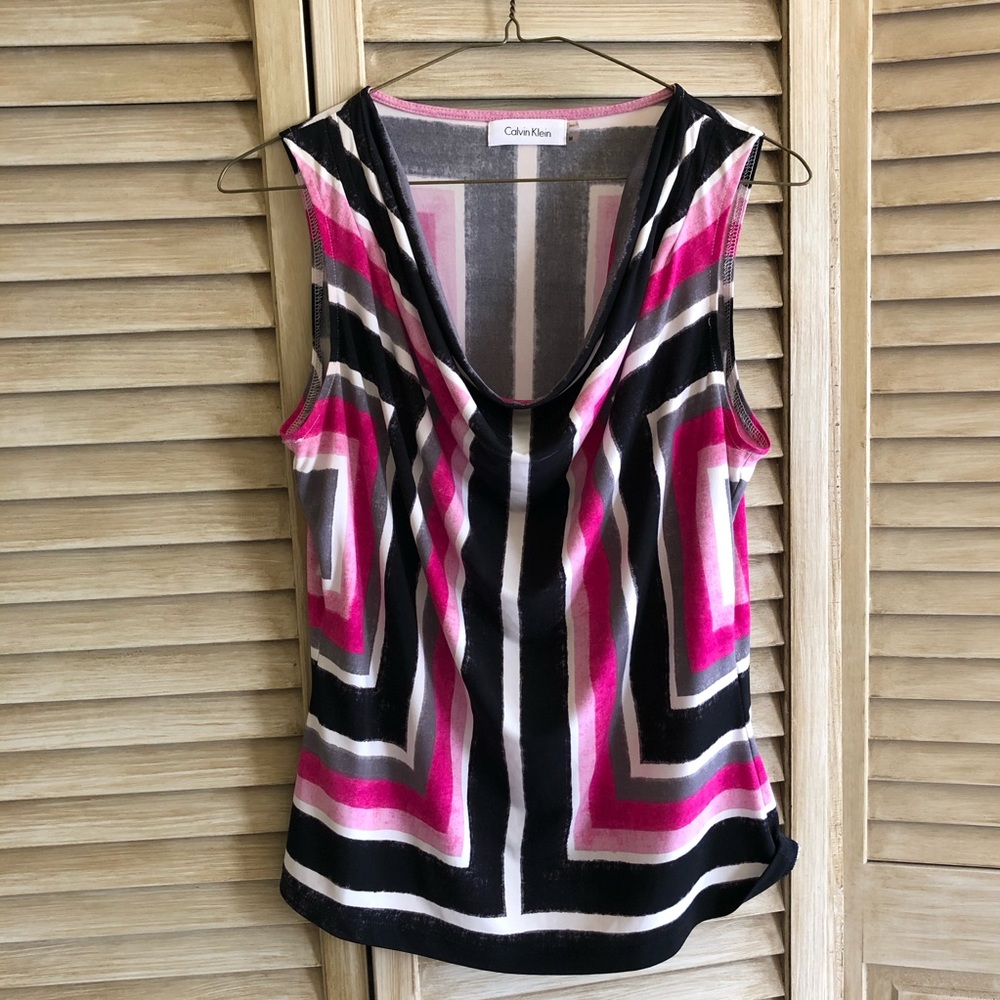 Calvin Klein sleeveless stripe top